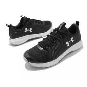 Under Armour UA Charged Commit TR 3 Black White Men Cross Training Shoes